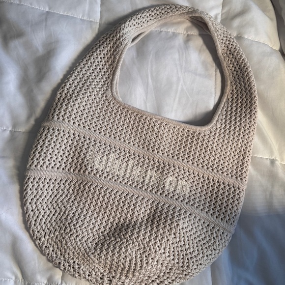 🤍 NWOT Lululemon Cotton Crochet Shoulder Bag 7L Light Ivory - Picture 6 of 11